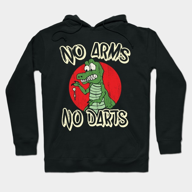 Funny bad at Darts T-Rex Dino Bullseye Fan Gift Hoodie by MrTeee